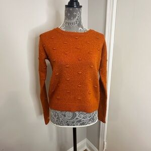 Love by Design XS Orange Embossed 3D Polka Dot Sweater. Soft, Comfortable. Warm.